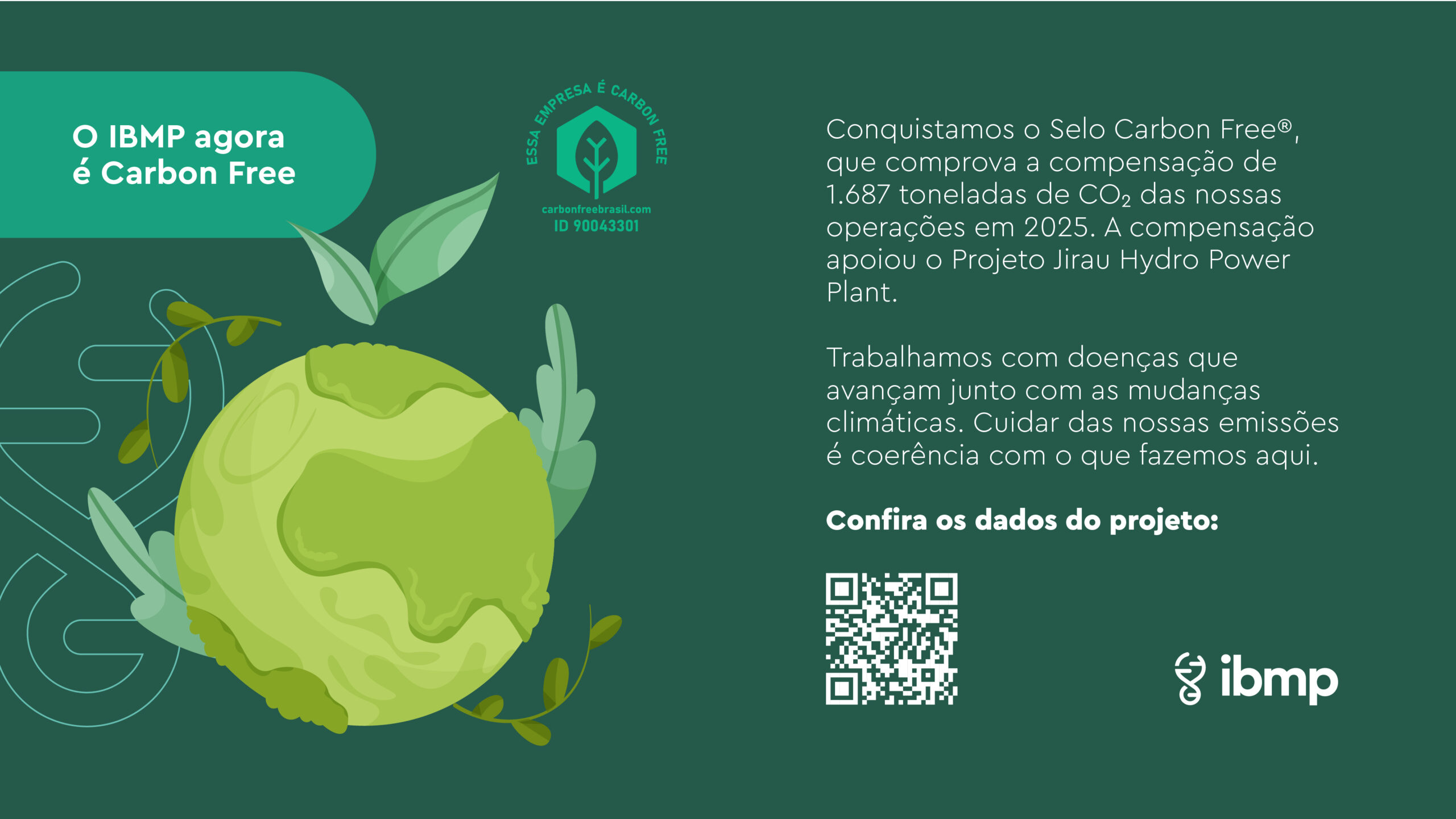 IBMP recebe Selo Carbon Free e amplia compromisso climático